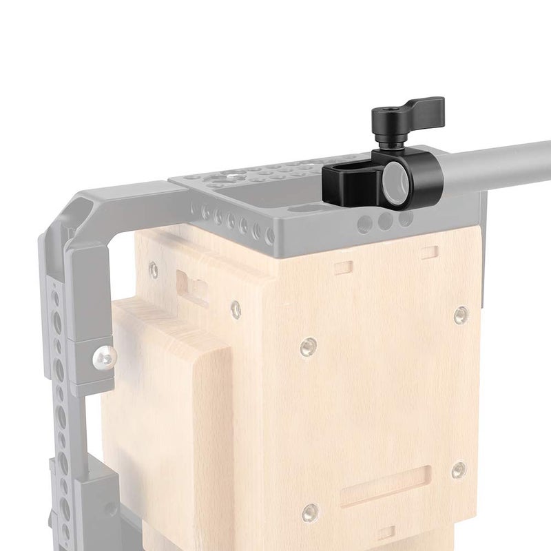 CAMVATE 15mm Single Rod Clamp Extension Adapter Install on Two 1/4-20 Thread Hole for DSLR DIY Accessory(Black Knob) - 2238 - Image 3